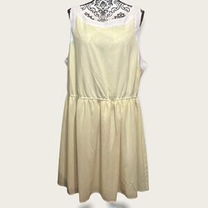 BB Dakota White and Yellow A-Line Dress size 18